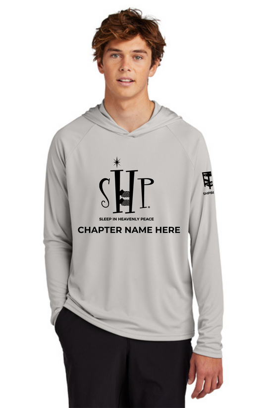 Chapter - ADULT UV Hooded Performance Pullover (SILVER) - "CHAPTER NAME"