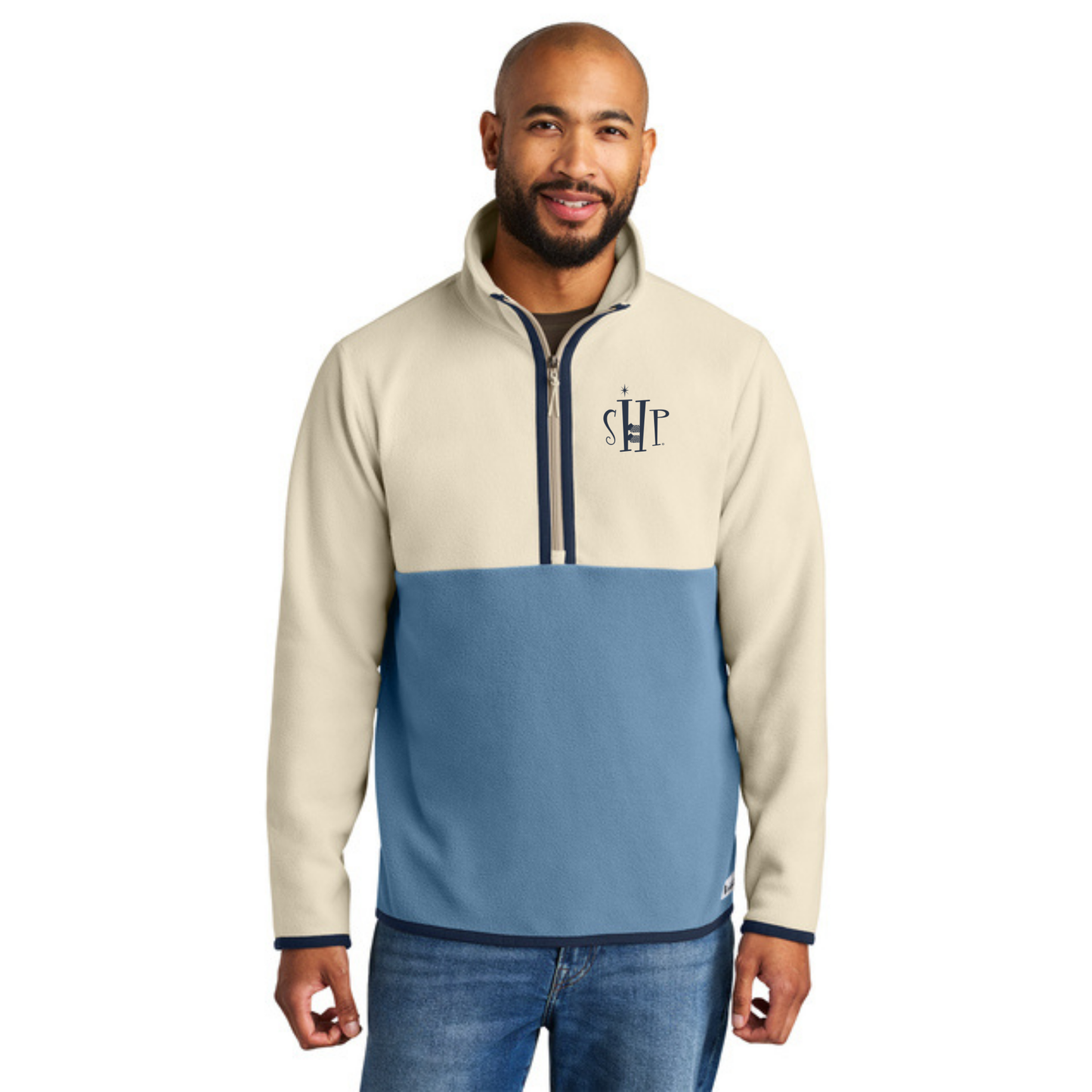 Cotopaxi Amado 1/2 Zip Fleece w/ Embroidery - (CREAM/ FJORD)