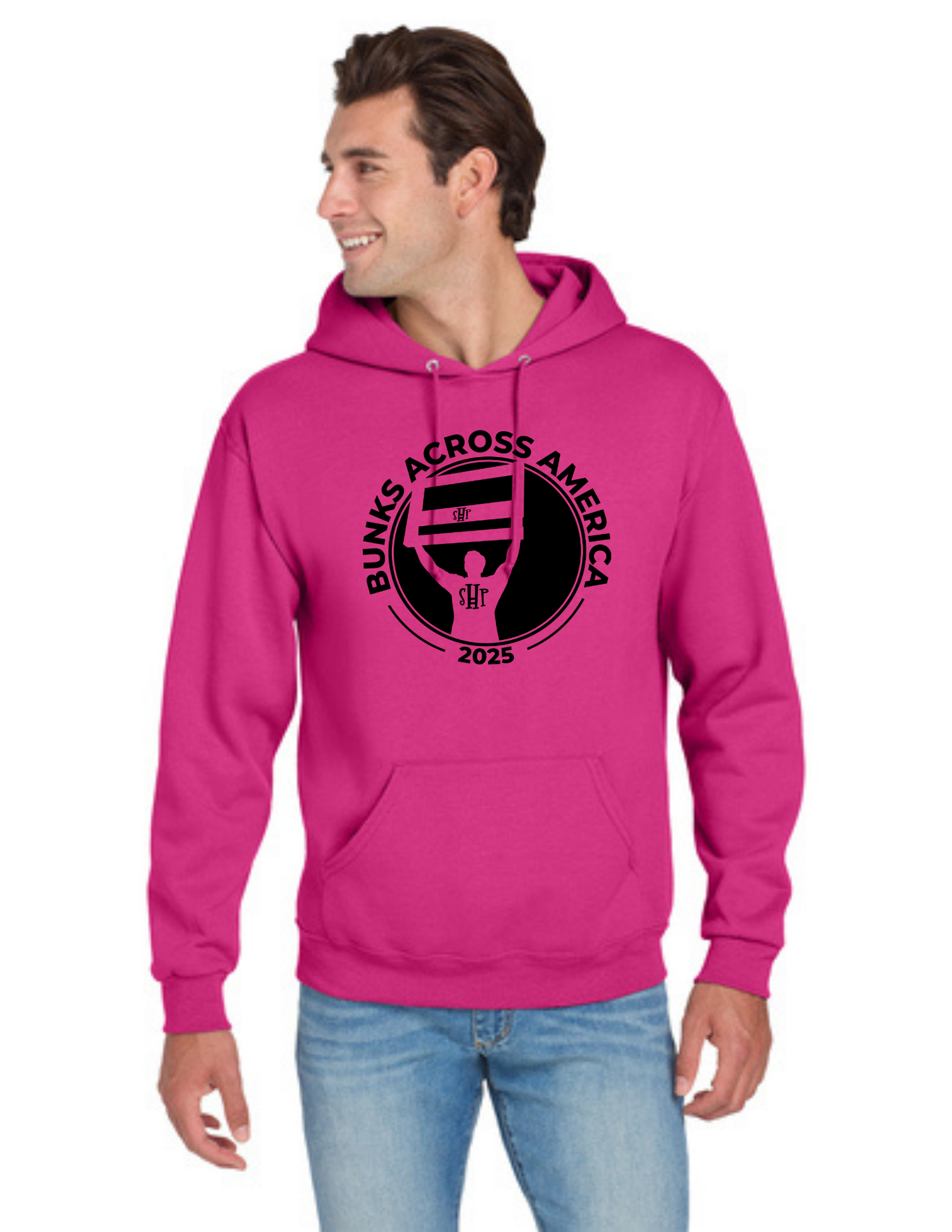 BAA 2025 - ADULT Hoodie - "Headboard Logo" (CYBER PINK)