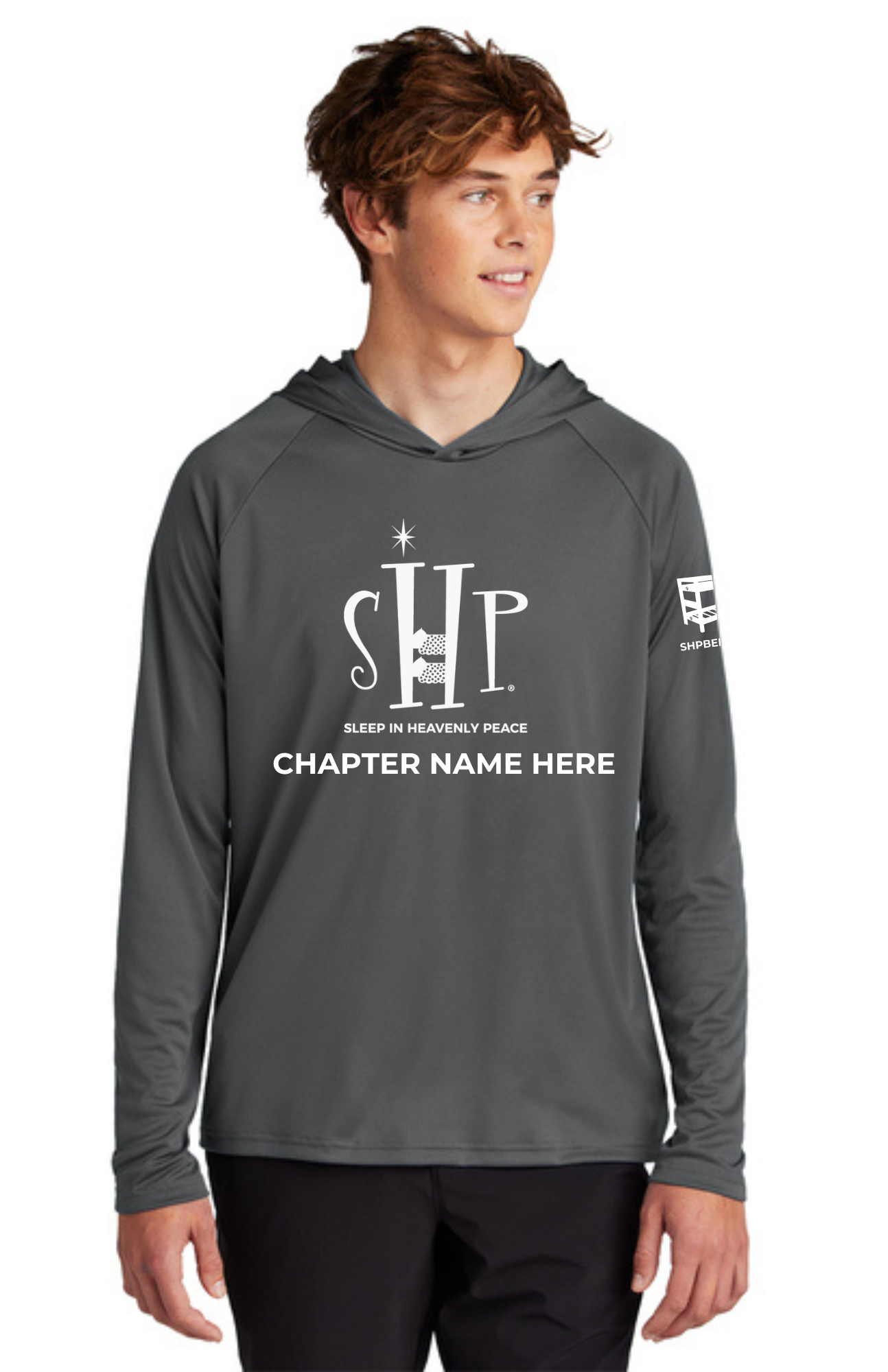 Chapter - ADULT UV Hooded Performance Pullover (CHARCOAL) - "CHAPTER NAME"