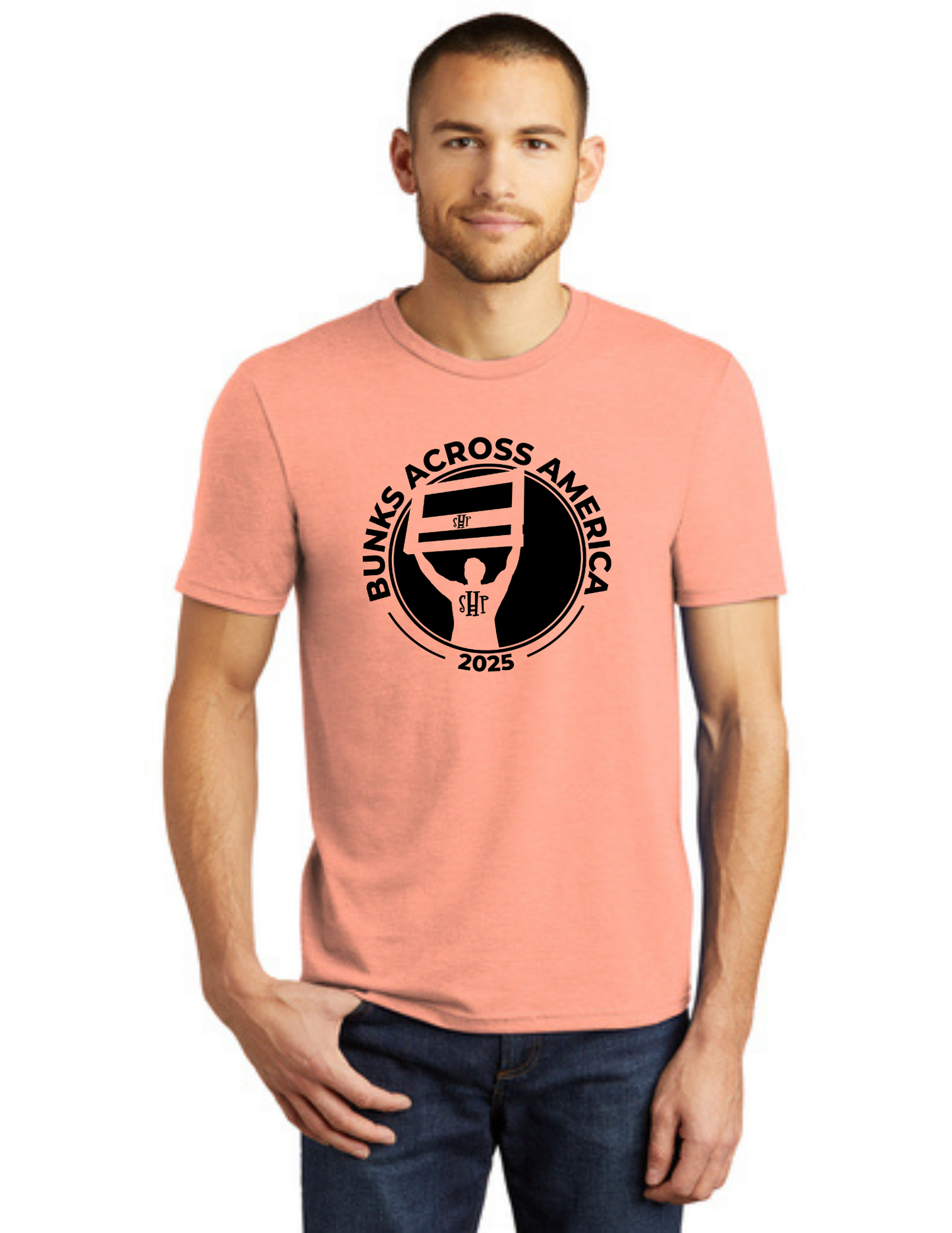BAA 2025 - ADULT Short Sleeve - "Headboard Logo" (DUSTY PEACH)