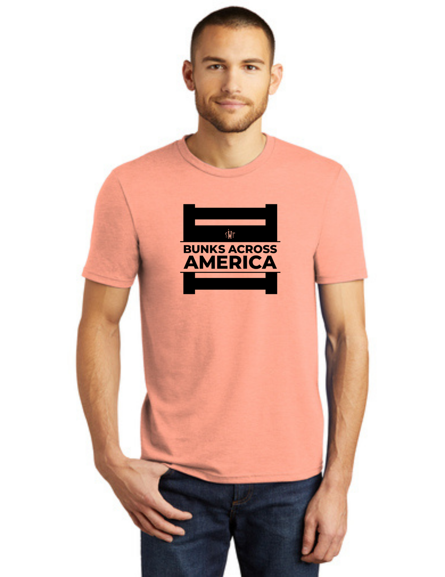 BAA 2025 - ADULT Short Sleeve - "Official BAA Logo" (DUSTY PEACH)