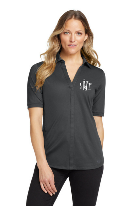 OGIO WOMEN'S Performance Polo w/ Embroidery (DIESEL GREY) - "SHP" LOGO