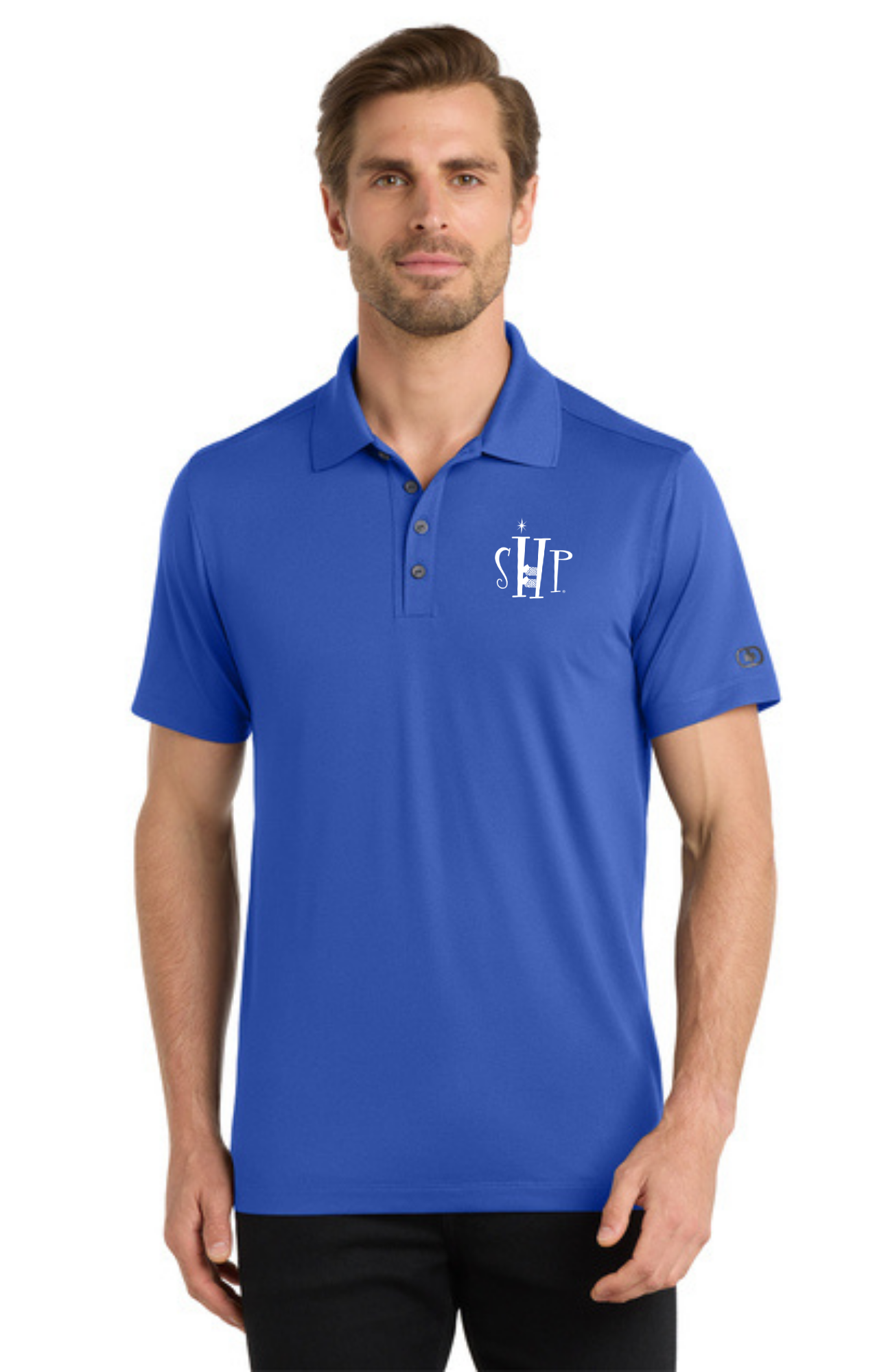 OGIO MEN'S Performance Polo w/ Embroidery (ENZYME BLUE) - "SHP" LOGO