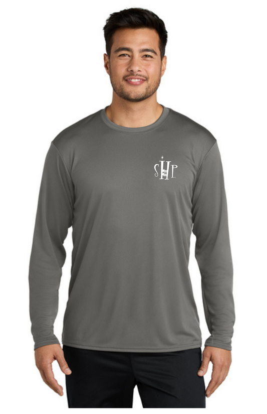 Long Sleeve Performance UV Shirt (GREY CONCRETE) - "SHP" LOGO