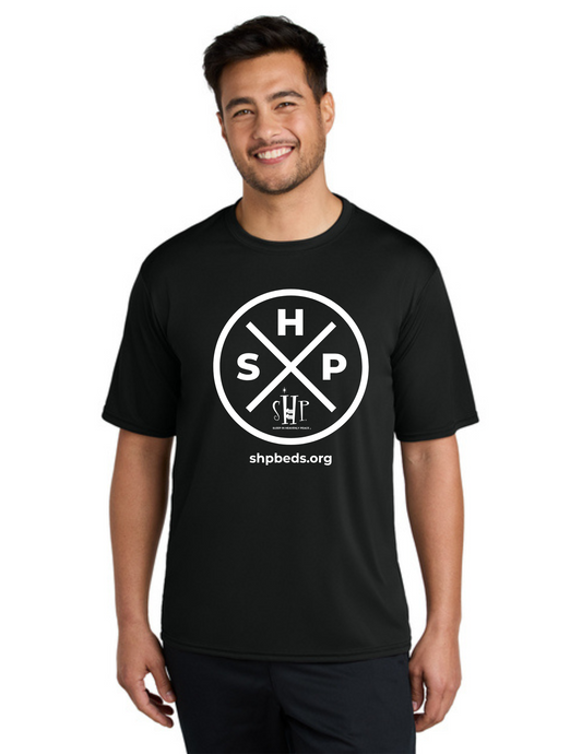 LEGACY - Short Sleeve UV Performance Shirt (JET BLACK) - "SLEEP CIRCLE" LOGO
