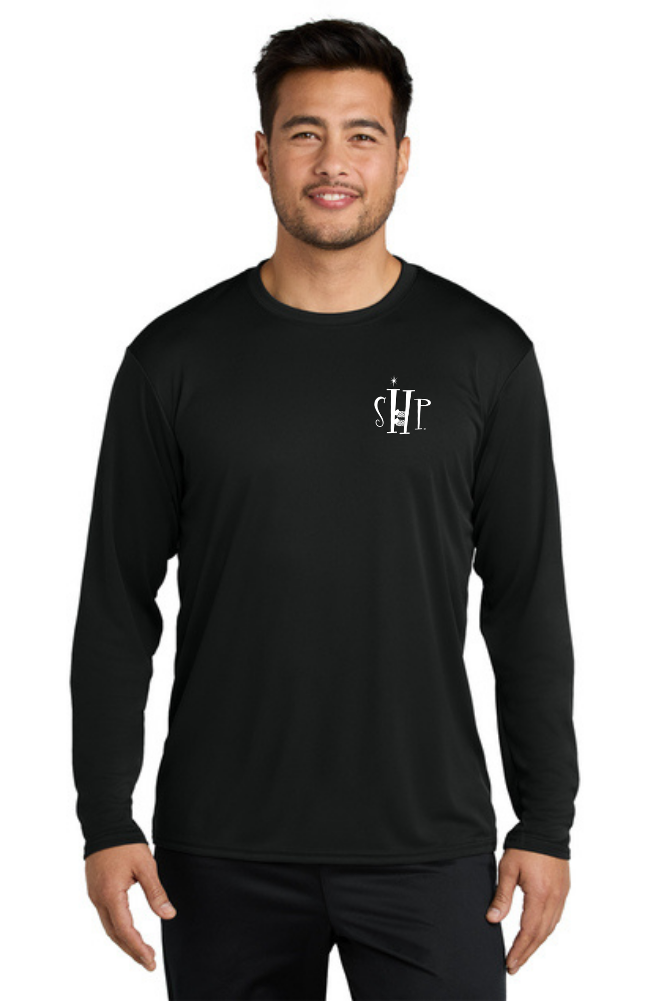 ADULT'S Long Sleeve Performance UV Shirt (JET BLACK)
