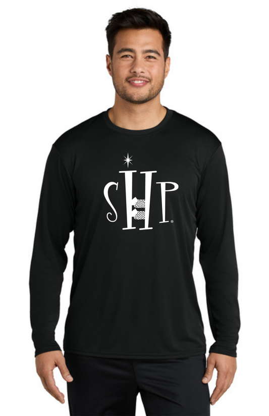 ADULT'S Long Sleeve Performance UV Shirt (JET BLACK)