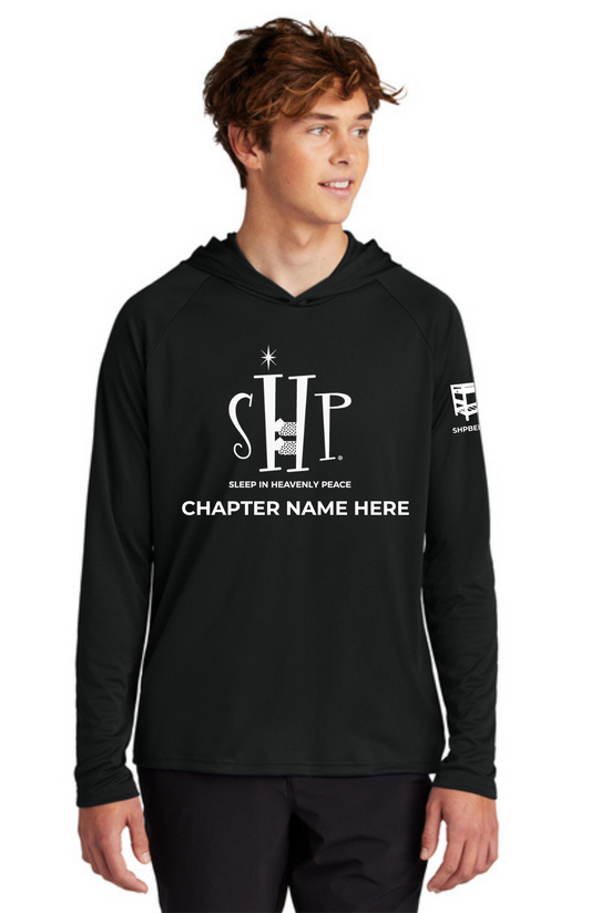 Chapter - ADULT UV Hooded Performance Pullover (JET BLACK) - "CHAPTER NAME"