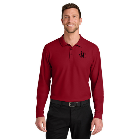 Long Sleeve - Port Authority Polo (RICH RED)