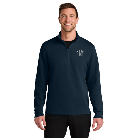 Port Authority Wearever 1/4 Zip w/ Embroidery (RIVER NAVY BLUE)