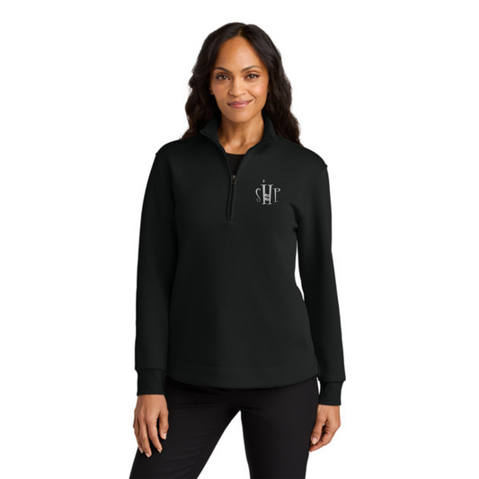 WOMEN'S - Port Authority Wearever 1/4 Zip w/ Embroidery (STORM GREY)