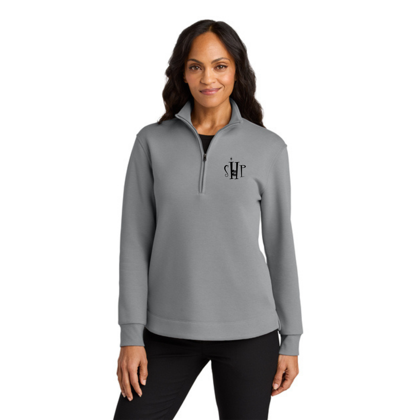 WOMEN'S - Port Authority Wearever 1/4 Zip w/ Embroidery (GUSTY GREY)