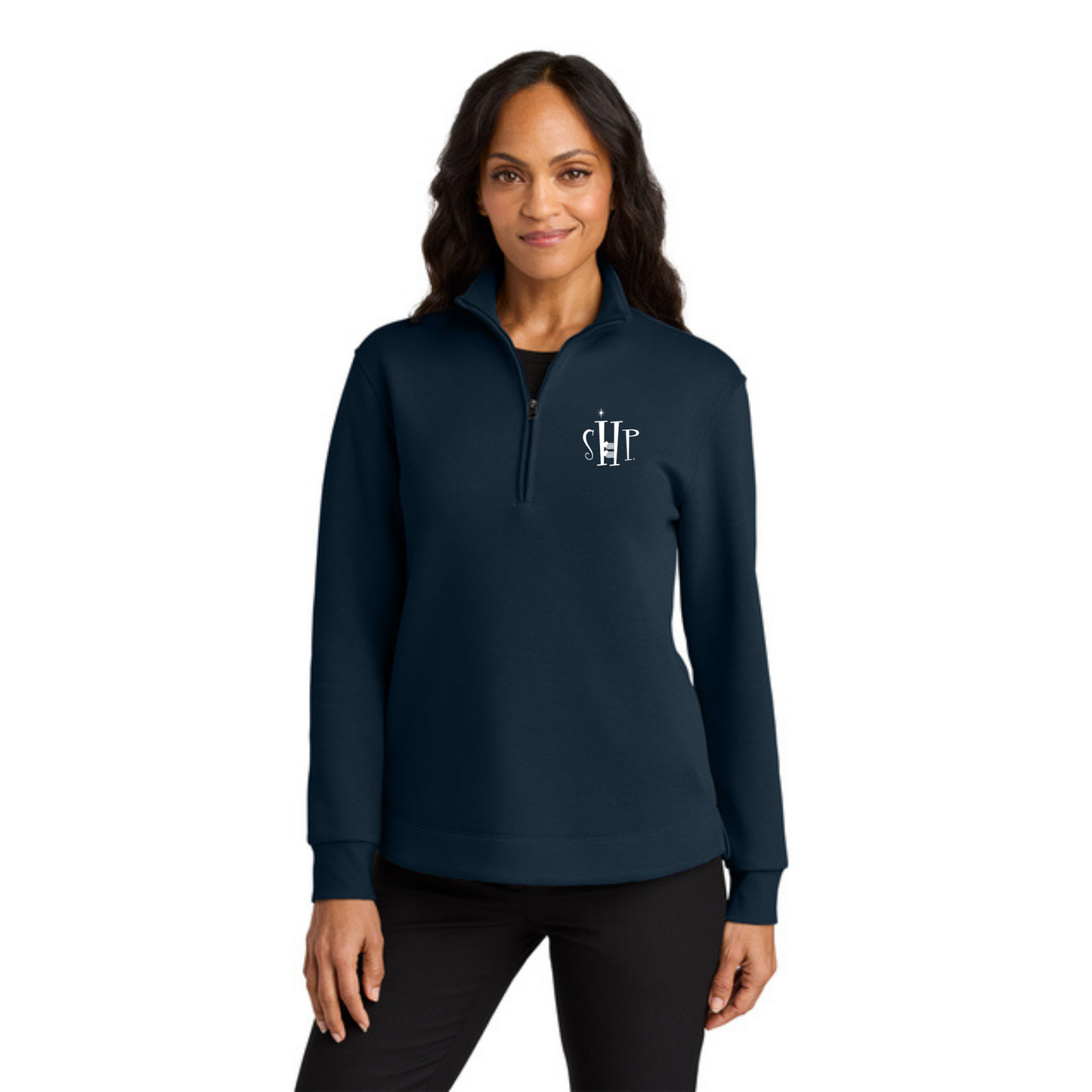WOMEN'S - Port Authority Wearever 1/4 Zip w/ Embroidery (RIVER BLUE NAVY)
