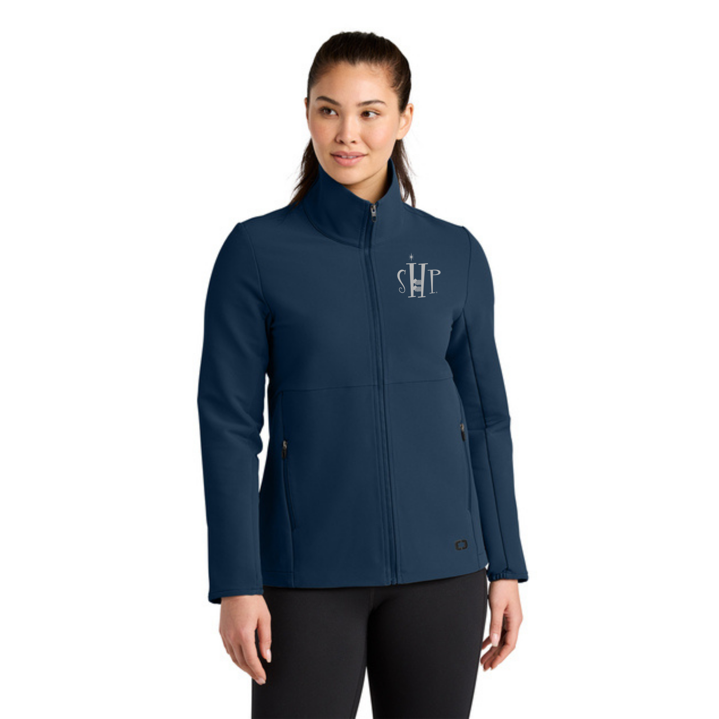 WOMEN'S - OGIO Kinetic Soft Shell Jacket (RIVER BLUE NAVY) w/ Embroidery