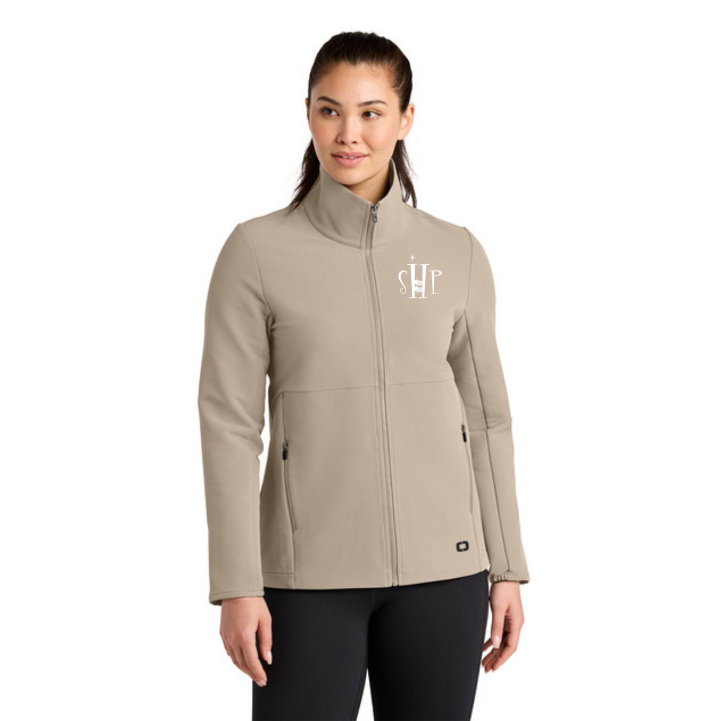 WOMEN'S - OGIO Kinetic Soft Shell Jacket (SAHARA) w/ Embroidery