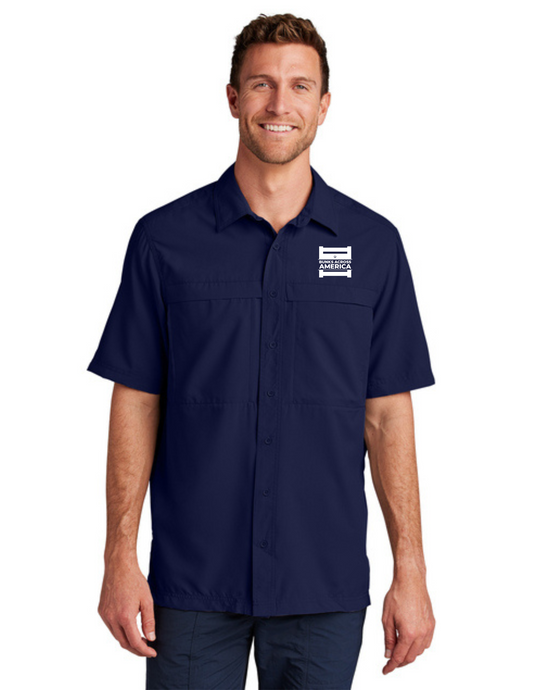 BAA 2025 - MEN'S UV Daybreak Shirt w/ Embroidery - "Official BAA Logo" (TRUE NAVY)