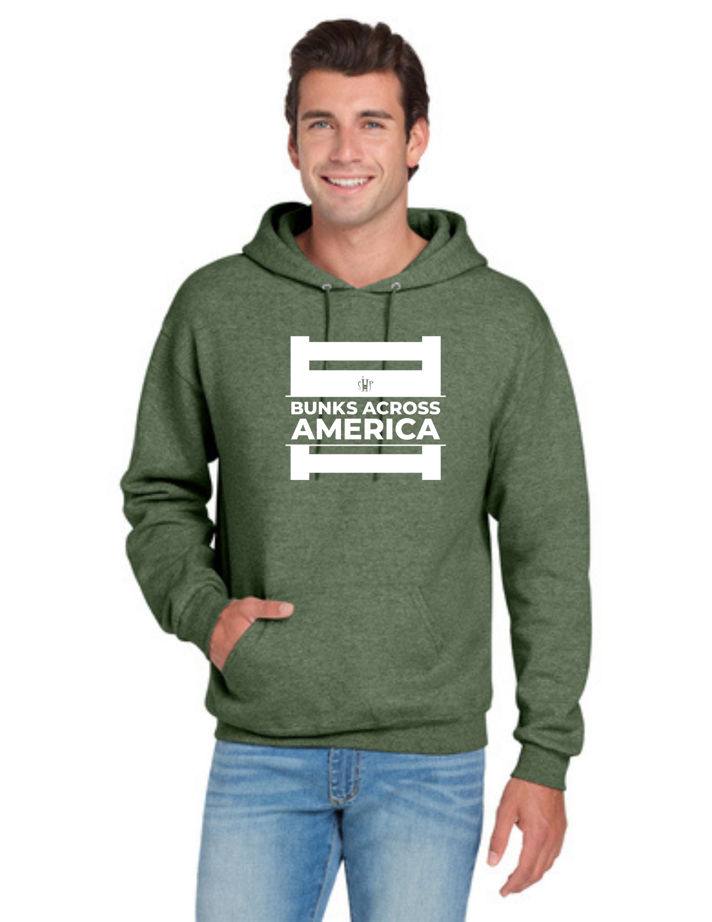BAA 2025 - ADULT Hoodie - "Official BAA Logo" (MILITARY GREEN HEATHER)