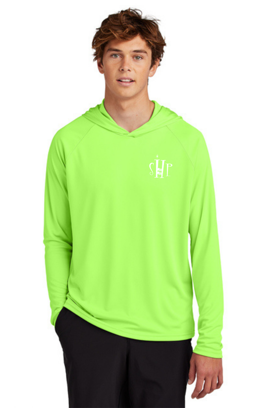 Hooded Performance UV Pullover (NEON GREEN) - "SHP" LOGO