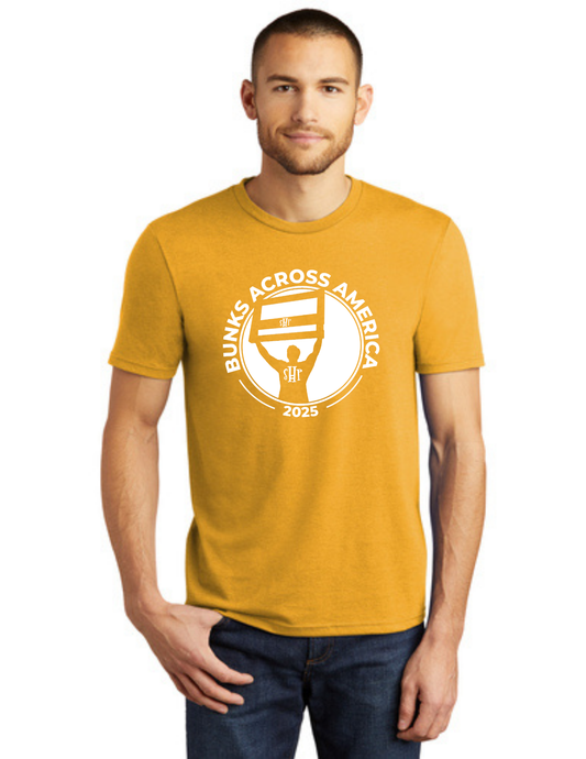 BAA 2025 - ADULT Short Sleeve - "Headboard Logo" (OCHRE YELLOW HEATHER)
