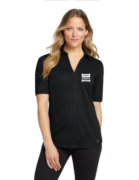 BAA 2025 - OGIO WOMEN'S Performance Polo w/ Embroidery - "Official BAA Logo" (BLACKTOP)