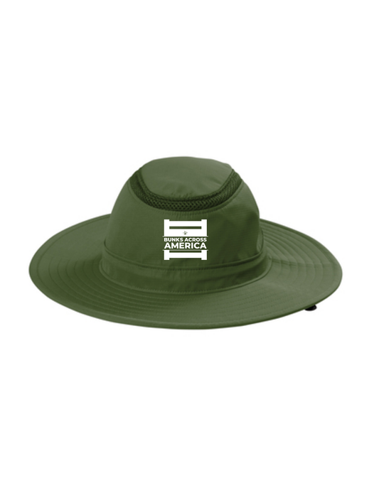 BAA 2025 - Wide Brim Hat w/ Embroidery - "Official BAA Logo" (OLIVE LEAF)
