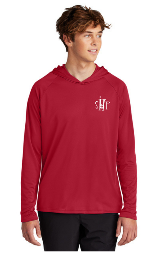 Hooded Performance UV Pullover (RED) - "SHP" LOGO
