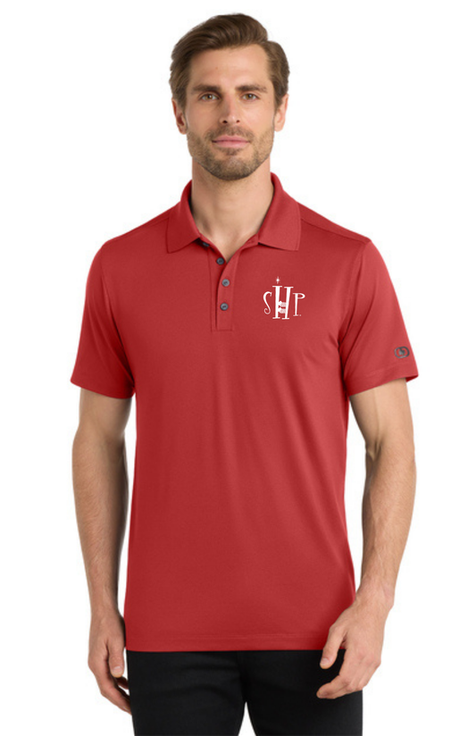 OGIO MEN'S Performance Polo w/ Embroidery (RIPPED RED) - "SHP" LOGO