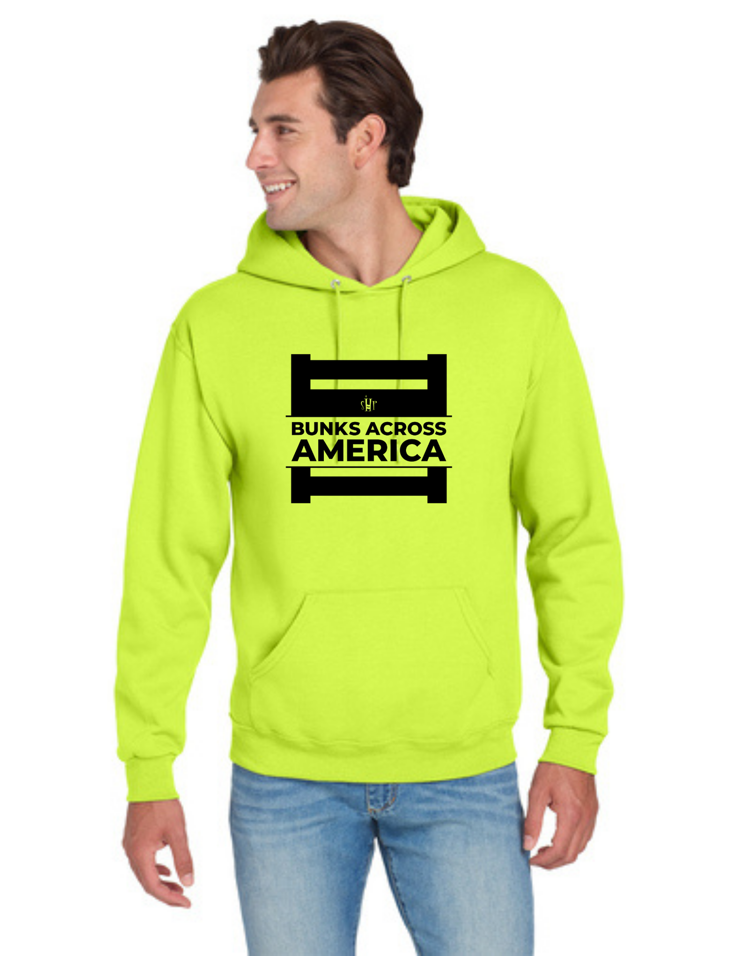 BAA 2025 - ADULT Hoodie - "Official BAA Logo" (SAFETY GREEN)