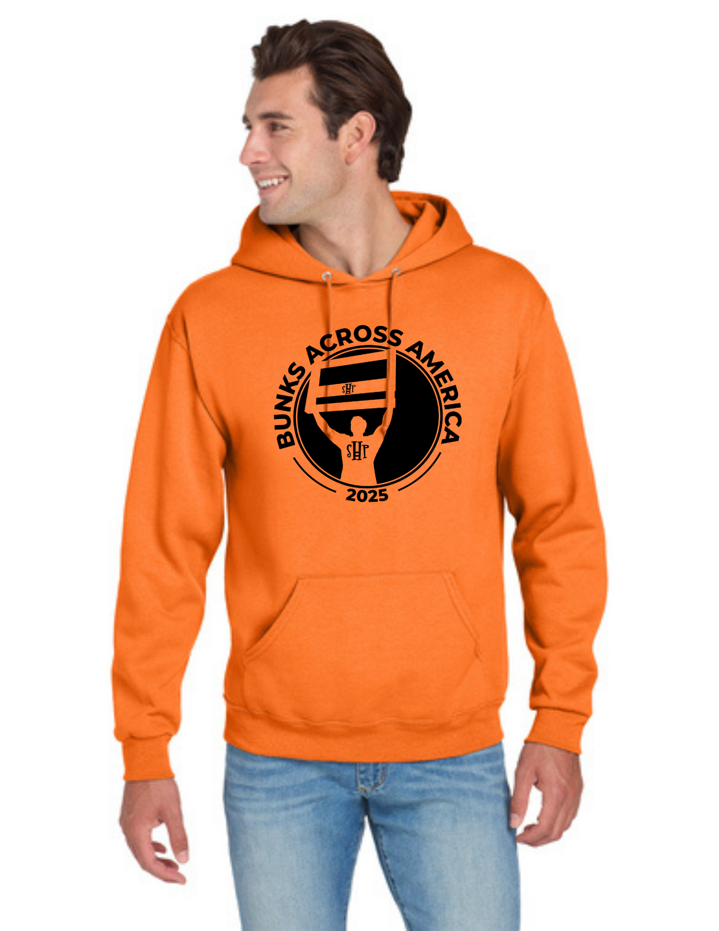 BAA 2025 - ADULT Hoodie - "Headboard Logo" (SAFETY ORANGE)
