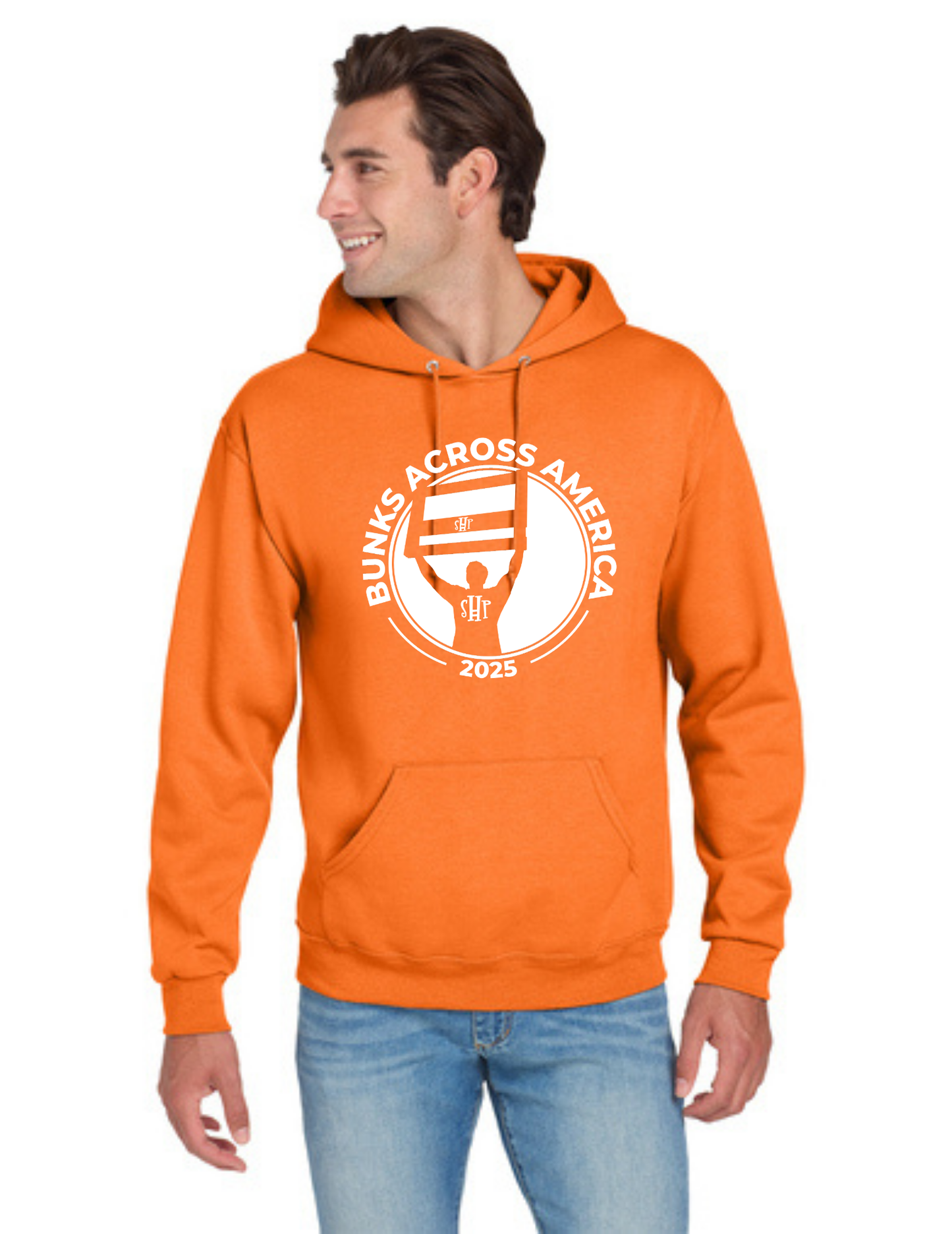 BAA 2025 - ADULT Hoodie - "Headboard Logo" (SAFETY ORANGE)