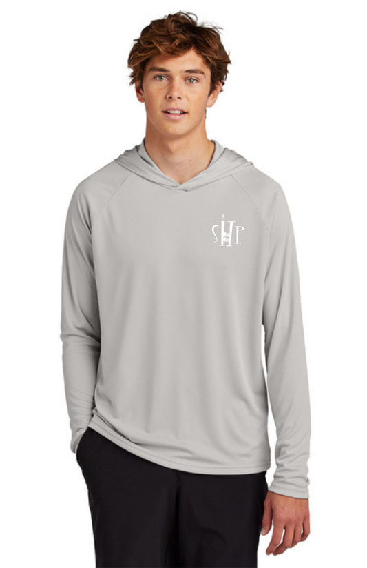 Hooded Performance UV Pullover (SILVER) - "SHP" LOGO