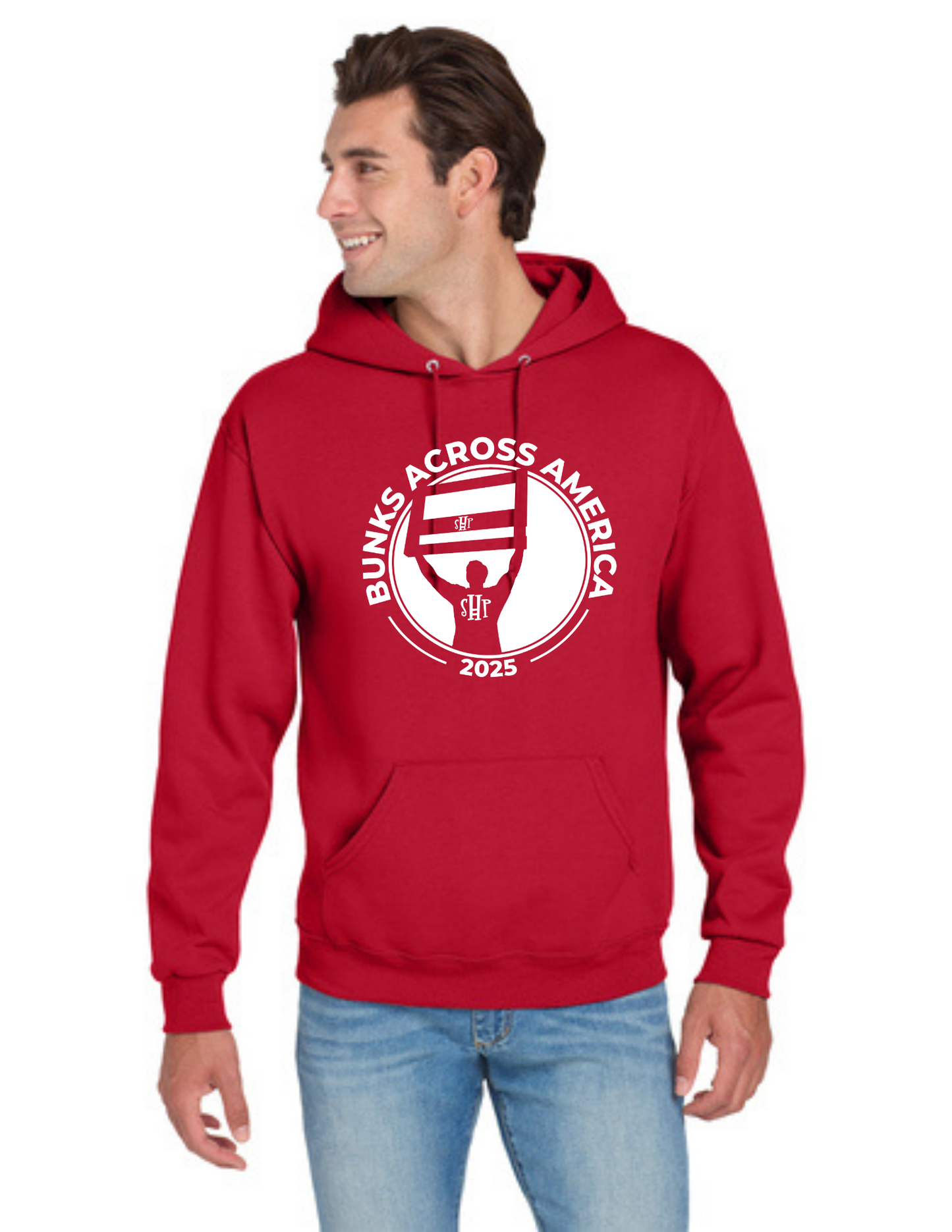 BAA 2025 - ADULT Hoodie - "Headboard Logo" (TRUE RED)
