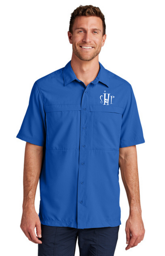 MEN'S UV Daybreak Shirt w/ Embroidery (TRUE ROYAL) - "SHP" LOGO
