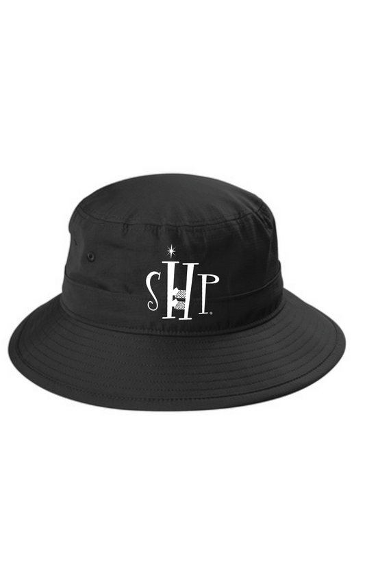UV Bucket Hat w/ Embroidery (BLACK) - "SHP" Logo