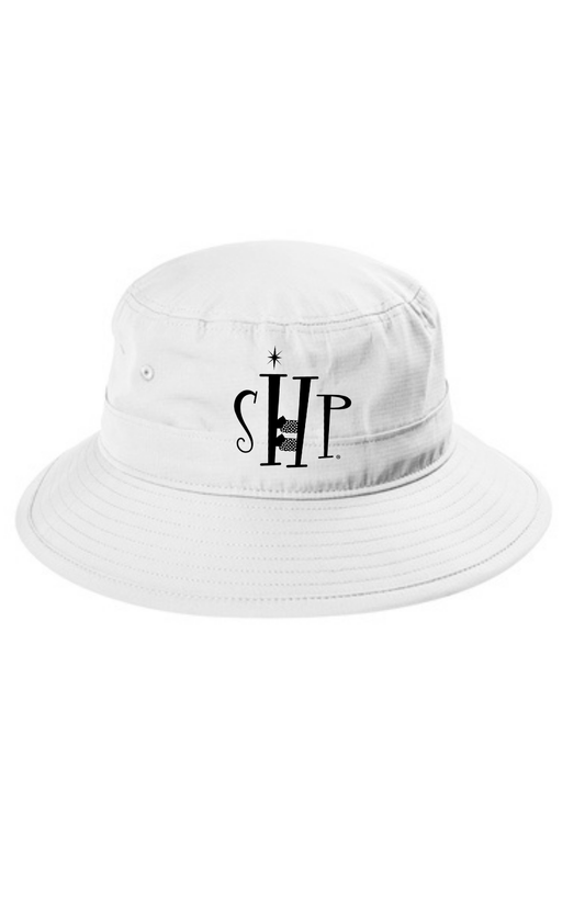 UV Bucket Hat w/ Embroidery (WHITE) - "SHP" Logo