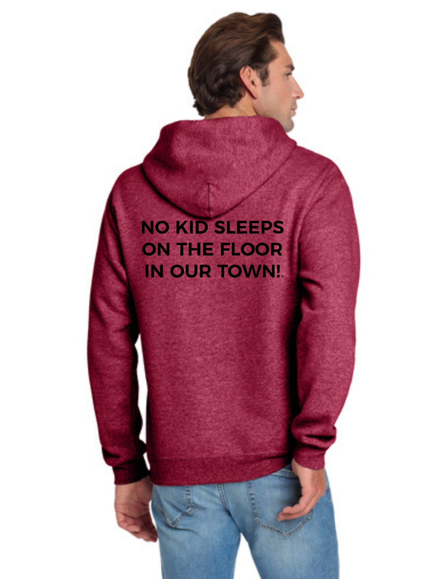 BAA 2025 - ADULT Hoodie - "Headboard Logo" (VINTAGE HEATHERED MAROON)