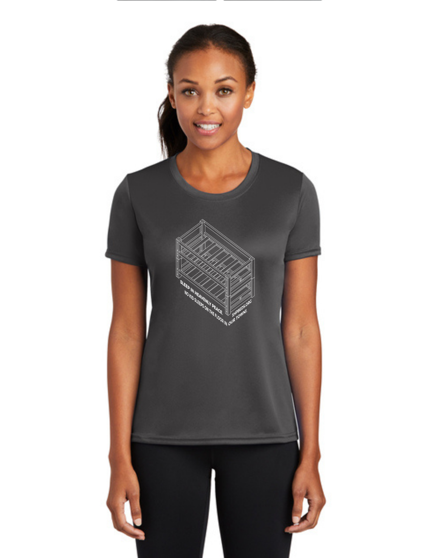 LEGACY - (WOMEN’S) Short Sleeve UV Performance Shirt (CHARCOAL) - "SHELDON" LOGO