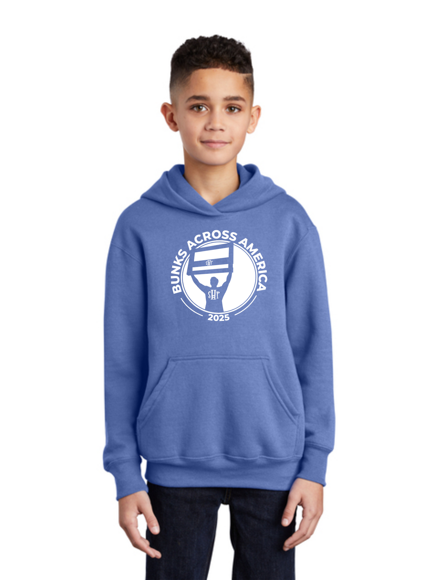BAA 2025 - YOUTH Hoodie (CAROLINA BLUE) - "Headboard Logo"