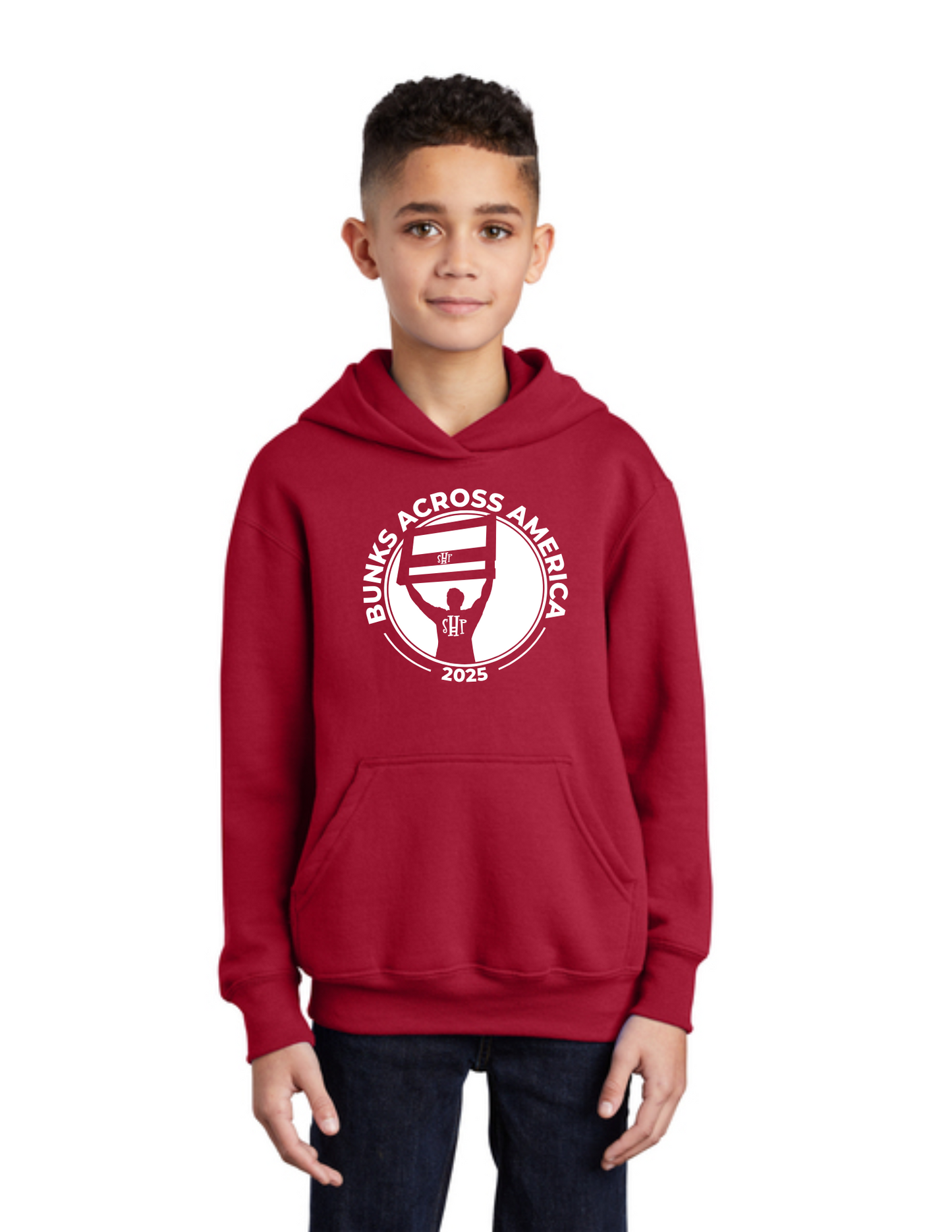 BAA 2025 - YOUTH Hoodie (RED) - "Headboard Logo"
