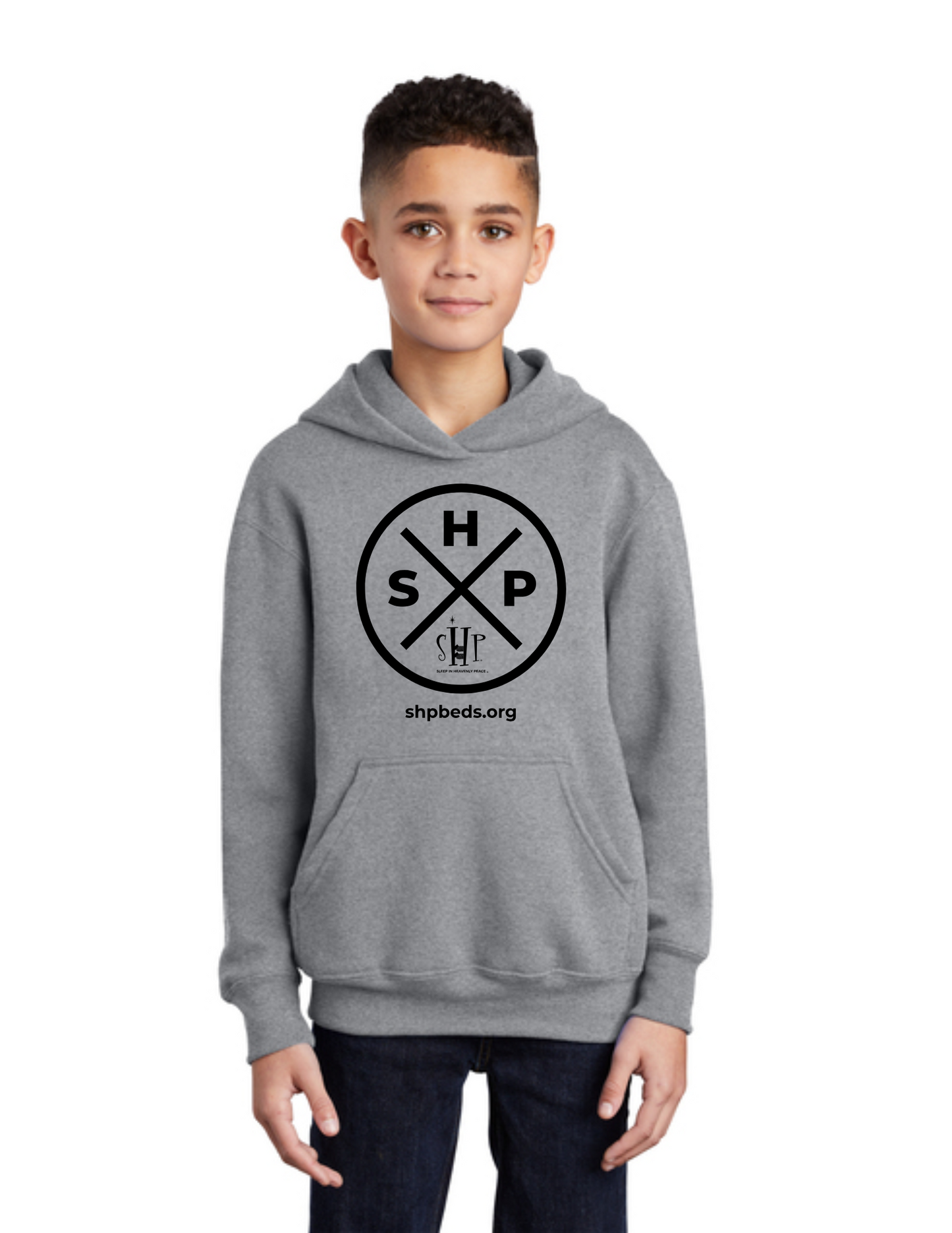 LEGACY - YOUTH Hoodie (ATHLETIC HEATHER) - “SLEEP CIRCLE” LOGO
