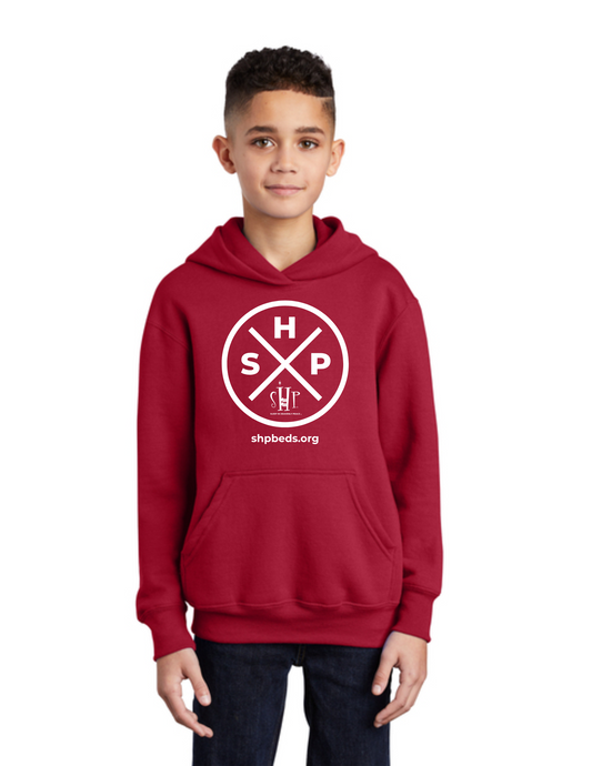 LEGACY - YOUTH Hoodie (RED) - “SLEEP CIRCLE” LOGO