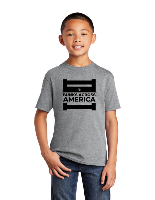 BAA 2025 - YOUTH Tee - "Official BAA Logo" (ATHLETIC GREY)