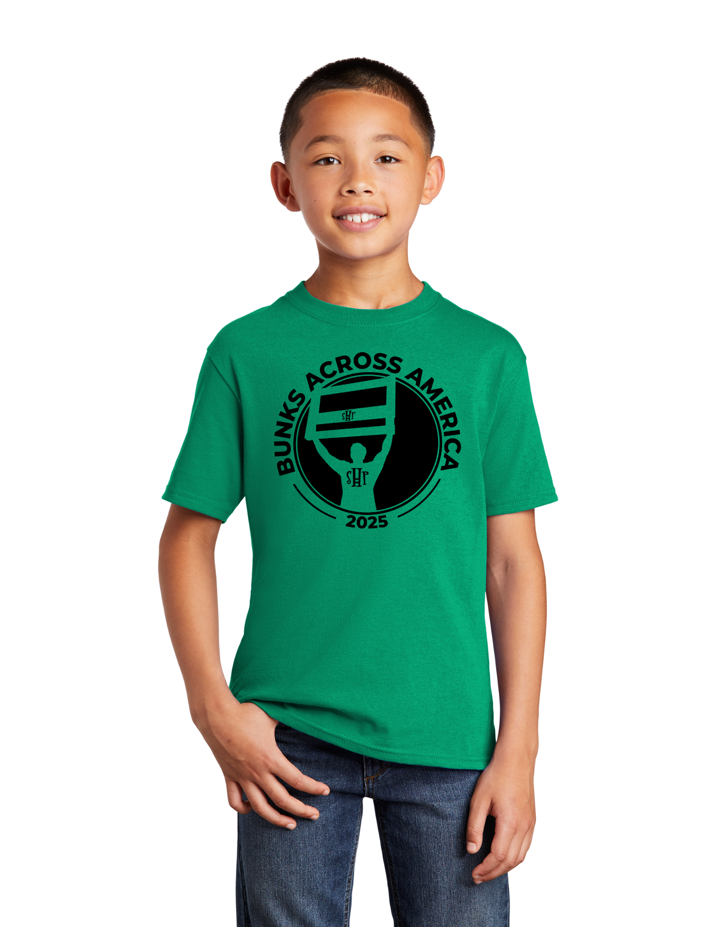BAA 2025 - YOUTH Tee (KELLY GREEN) - "Headboard Logo"