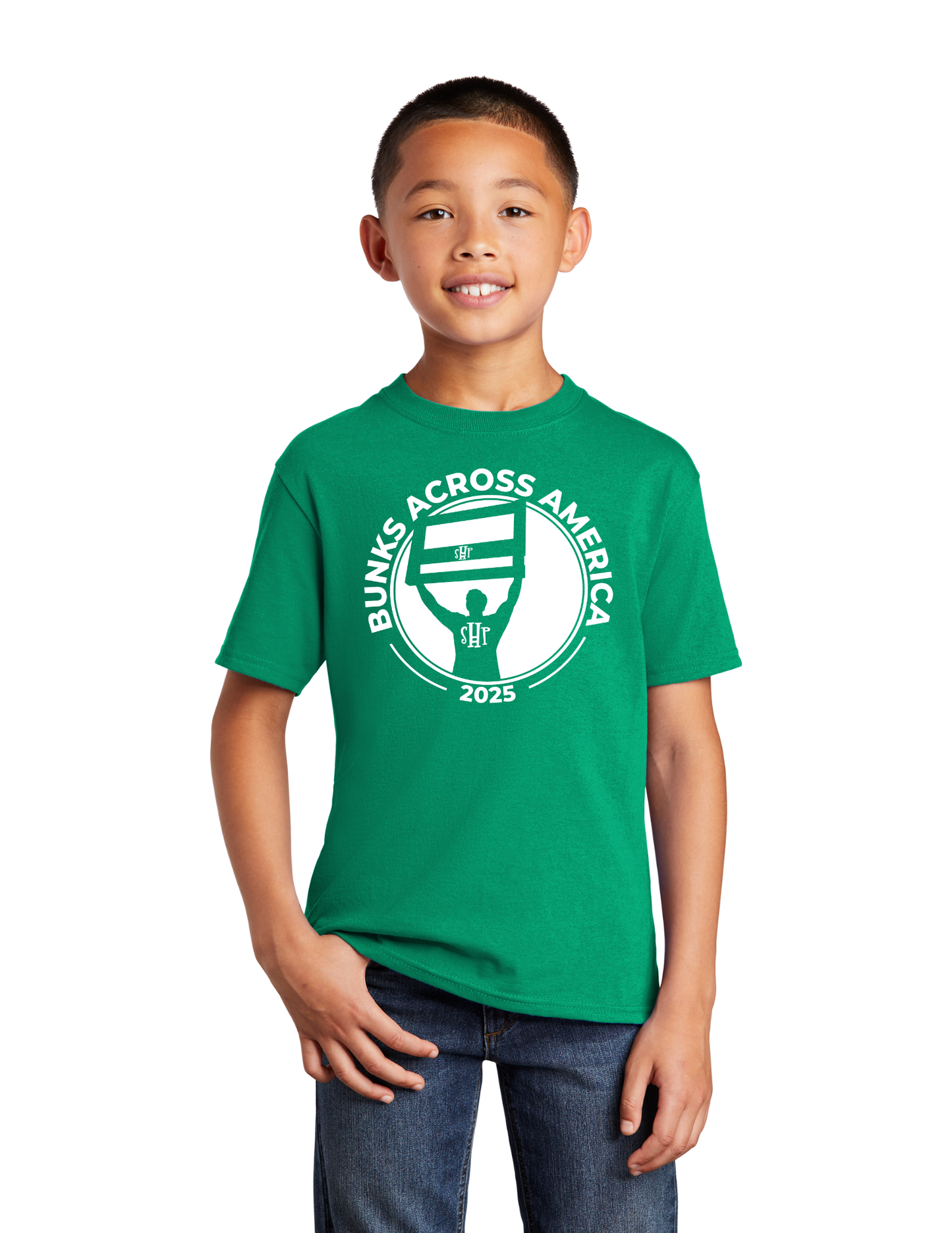 BAA 2025 - YOUTH Tee (KELLY GREEN) - "Headboard Logo"