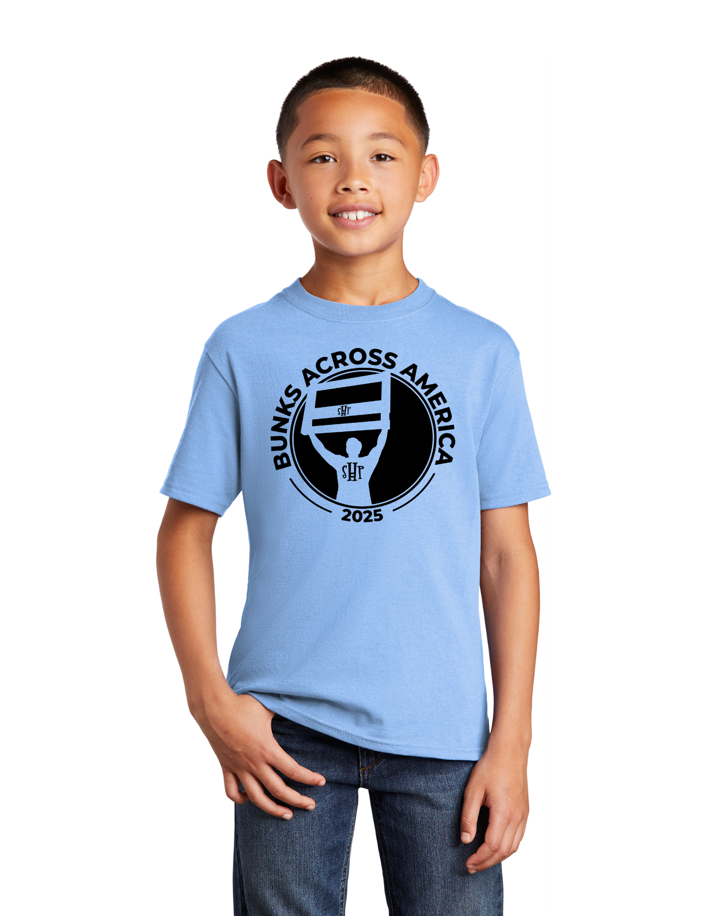 BAA 2025 - YOUTH Tee (LIGHT BLUE) - "Headboard Logo"