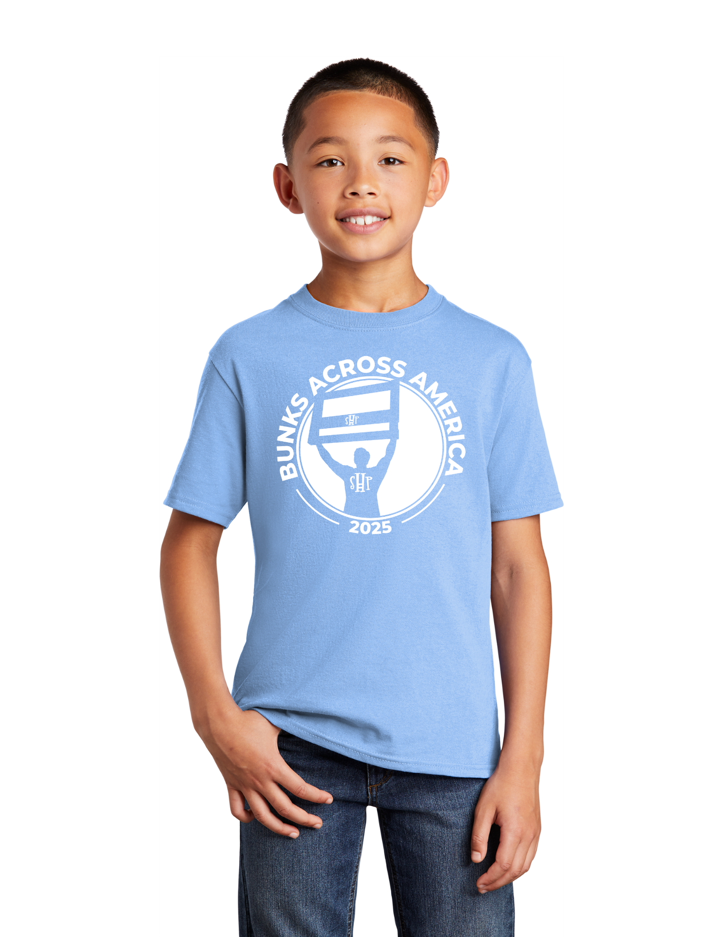 BAA 2025 - YOUTH Tee (LIGHT BLUE) - "Headboard Logo"
