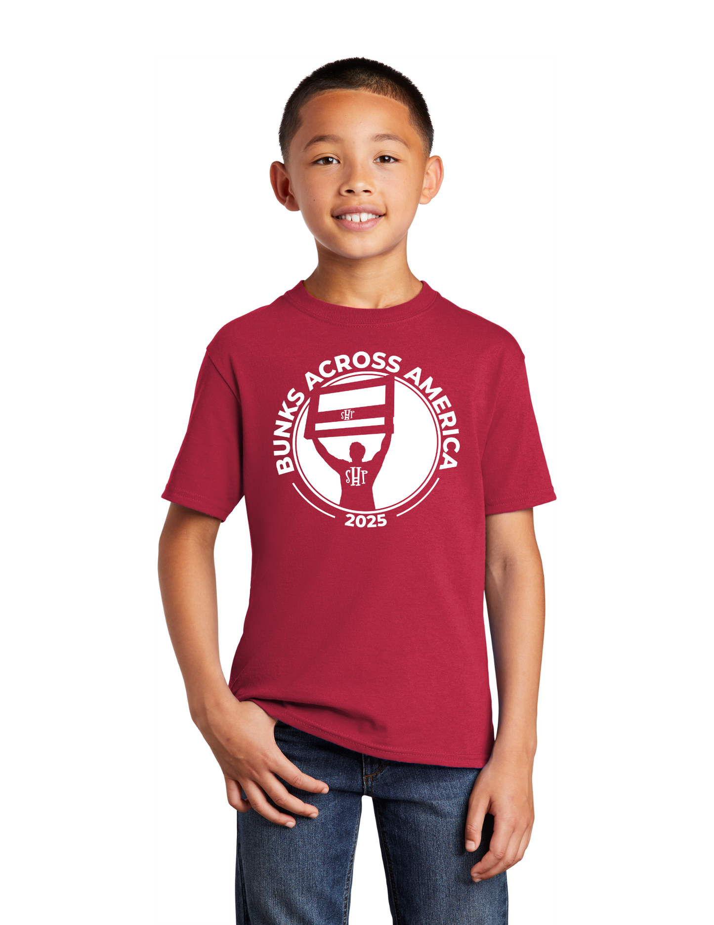 BAA 2025 - YOUTH Tee (RED) - "Headboard Logo"